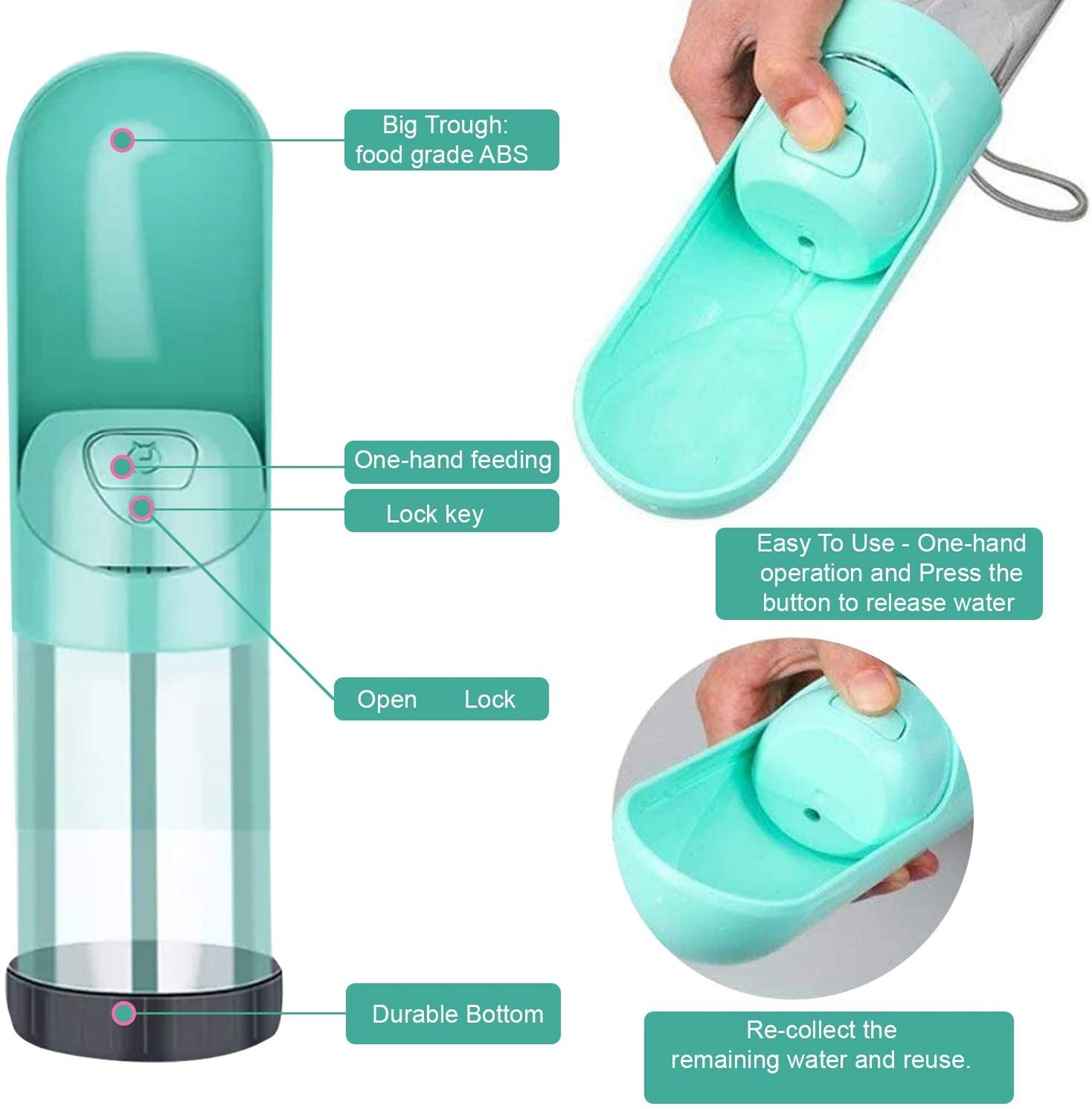 遛狗伸縮式過濾水樽 Portable Water Bottle With Activated Carbon Filter