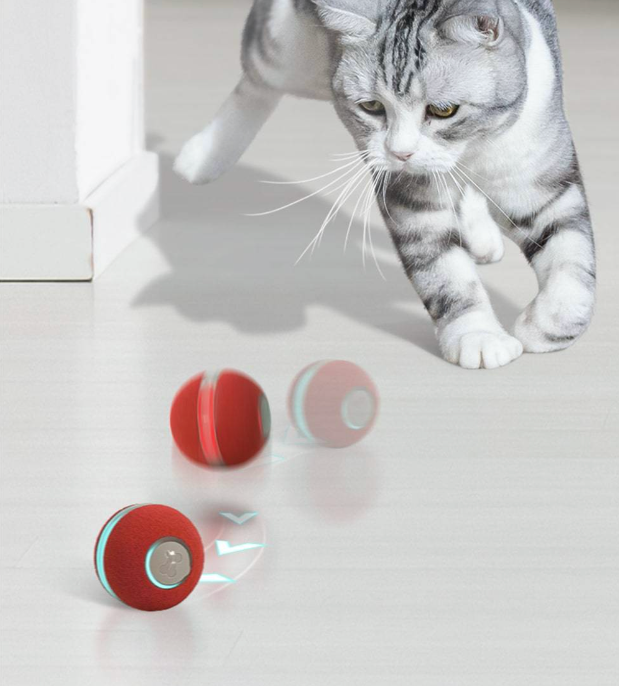 智能霹靂旋風彈彈球（貓咪專用毛絨款）Smart Cat Toy Ball